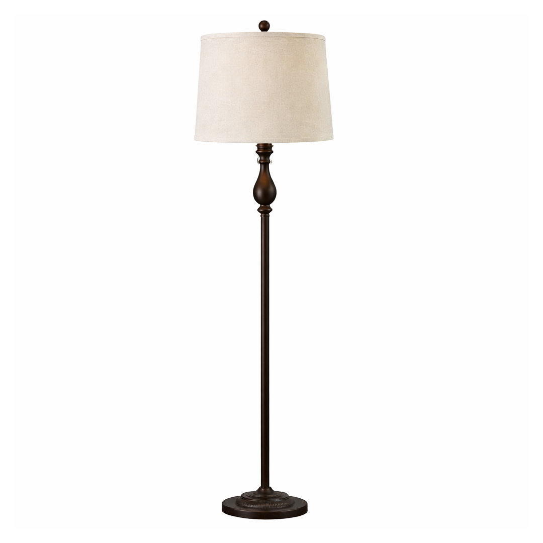 Janousek 62.5" Tall Standing Up Metal Column Floor Lamp - MCM Vintage Modern Traditional Novelty Floor Lamps for Living Room, Bedroom, Garage & Reading Corner